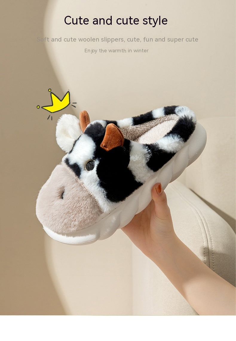 Cotton Slippers Women's Home Thick Bottom And Warm Keeping Non-slip