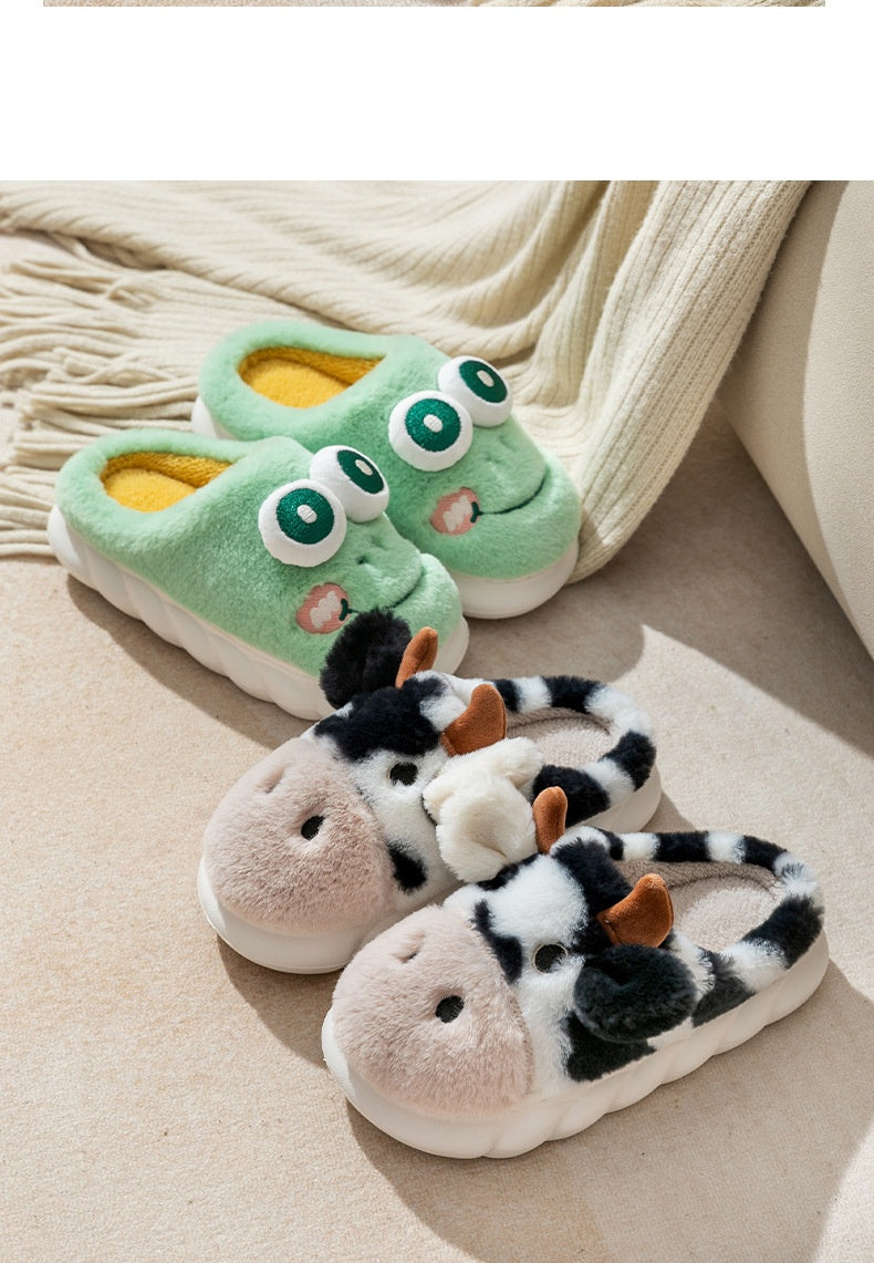 Cotton Slippers Women's Home Thick Bottom And Warm Keeping Non-slip