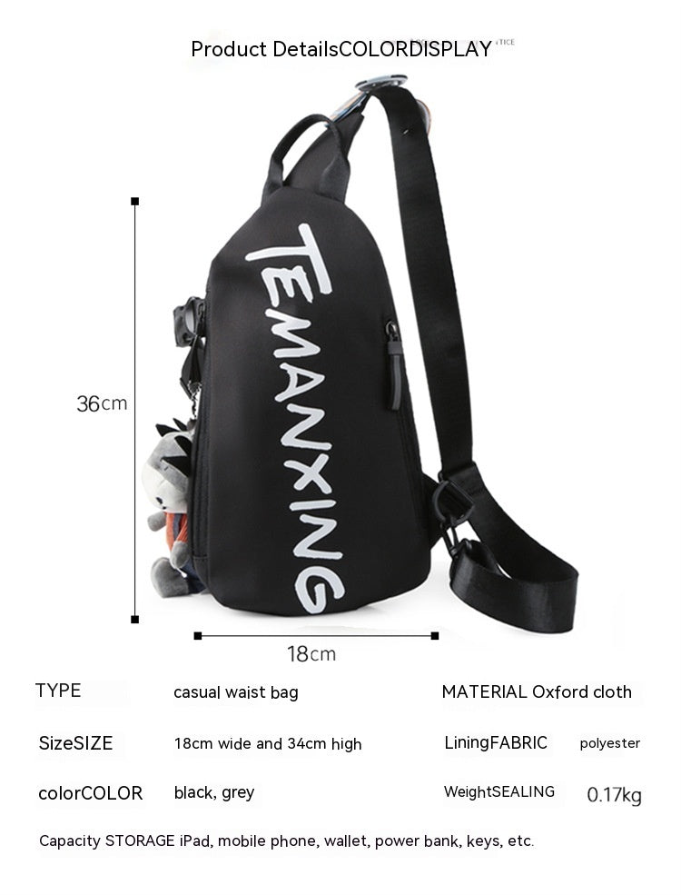 Chest Sports Student Shoulder All-match Boys Waist Bag Crossbody Small Female Messenger Bag Men