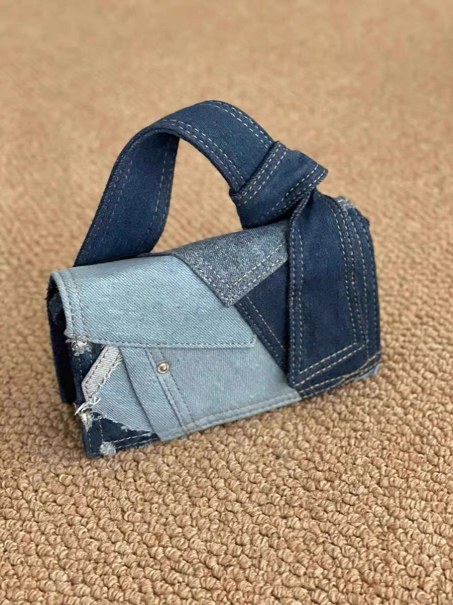 All-matching jeans-syet crossbodytaske til kvinder