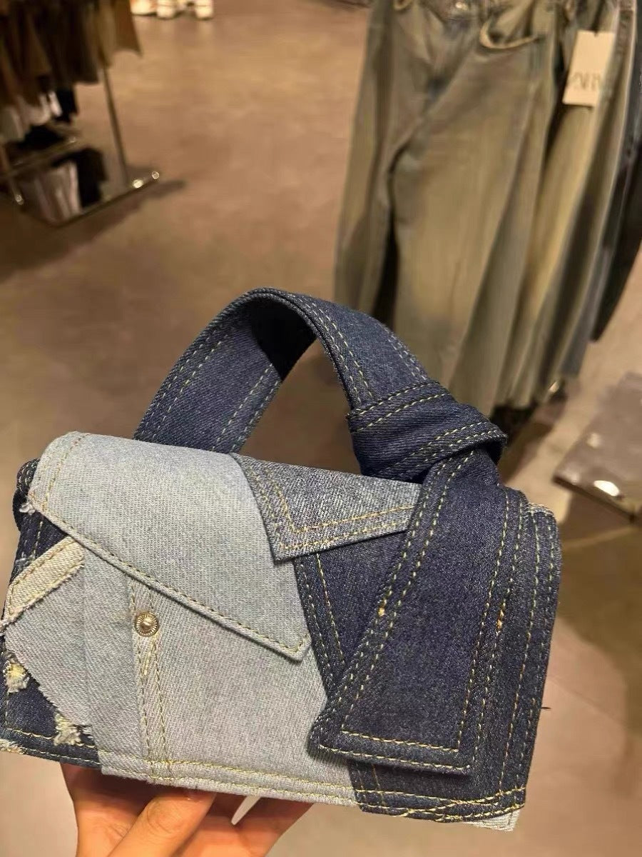 All-matching jeans-syet crossbodytaske til kvinder