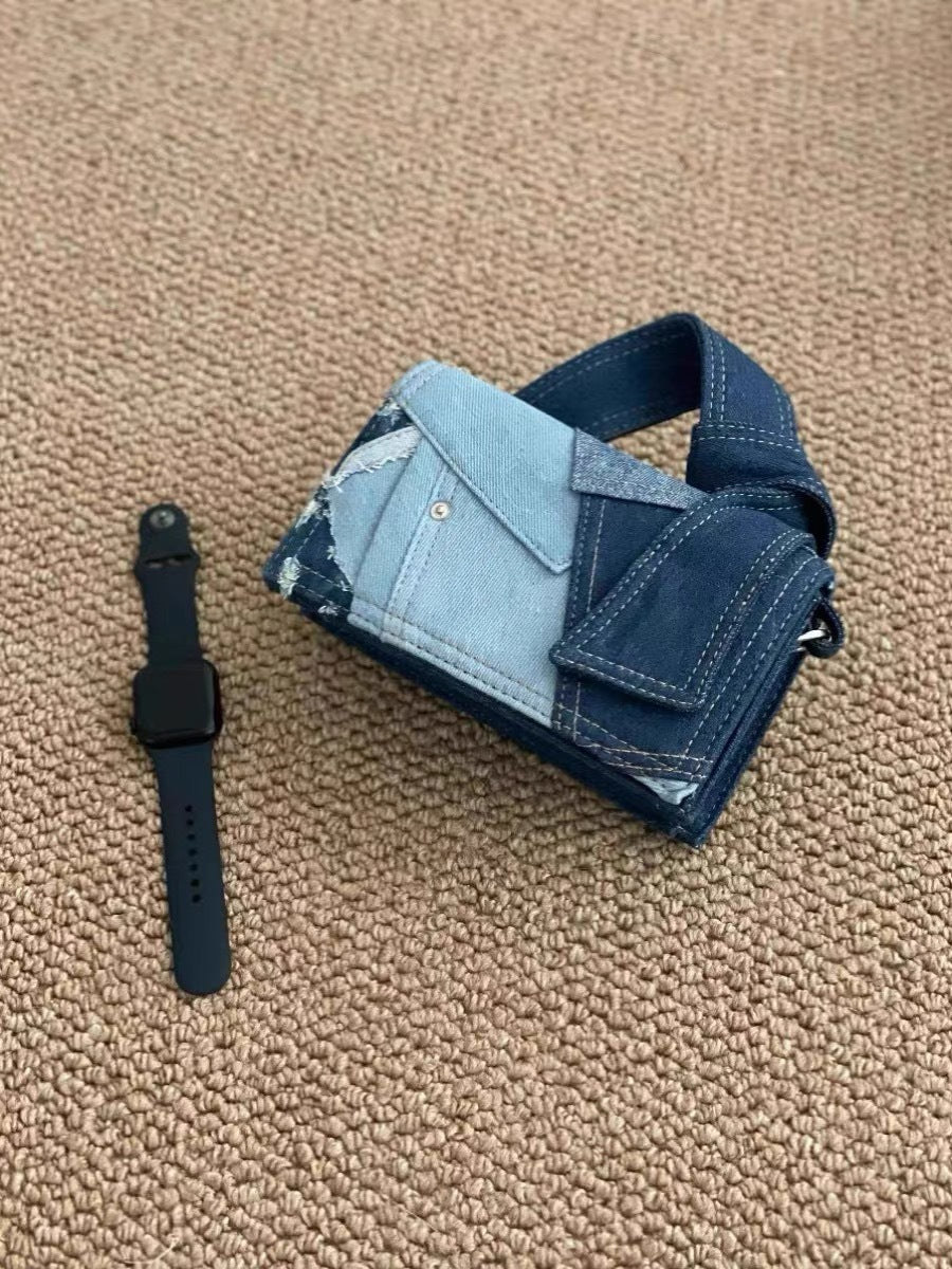 All-matching jeans-syet crossbodytaske til kvinder