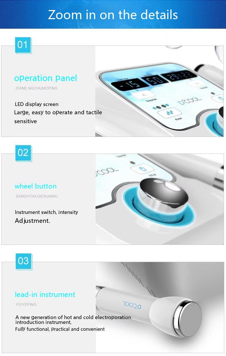 Cold Therapy Device Facial Ion Shrink Pores Ice Guide Ice Compress