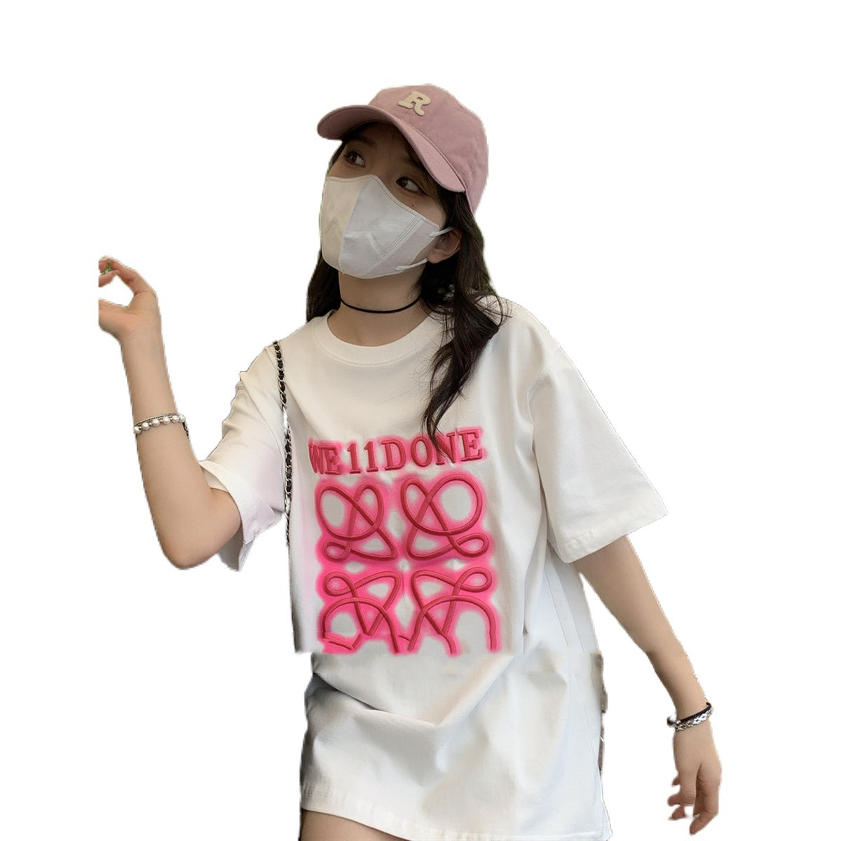 LANBOS WE11DONE Embroidered Letter Short Sleeve