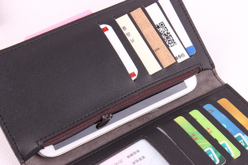 New ladies wallet Love Simple and stylish large capacity multi-card buckle wallet