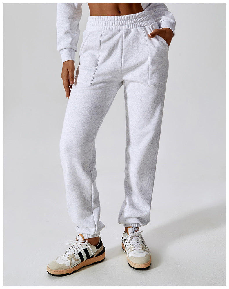 Polar Velvet Sport Sweatpants Women's Loose Straight Casual Pants