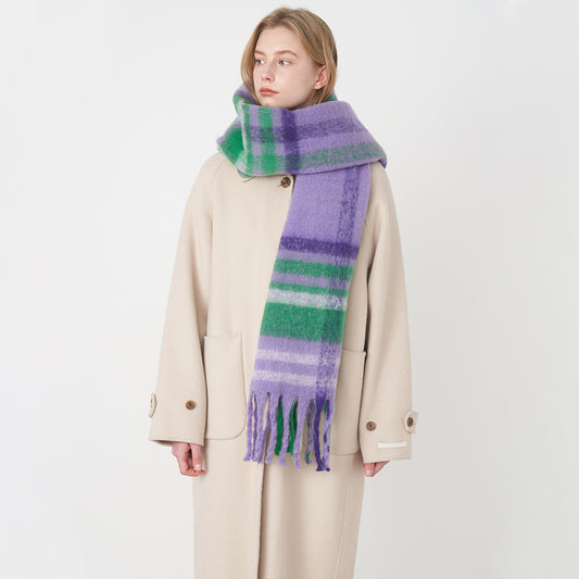 European, American And French Style Classic Retro Artificial Cashmere Plaid Scarf