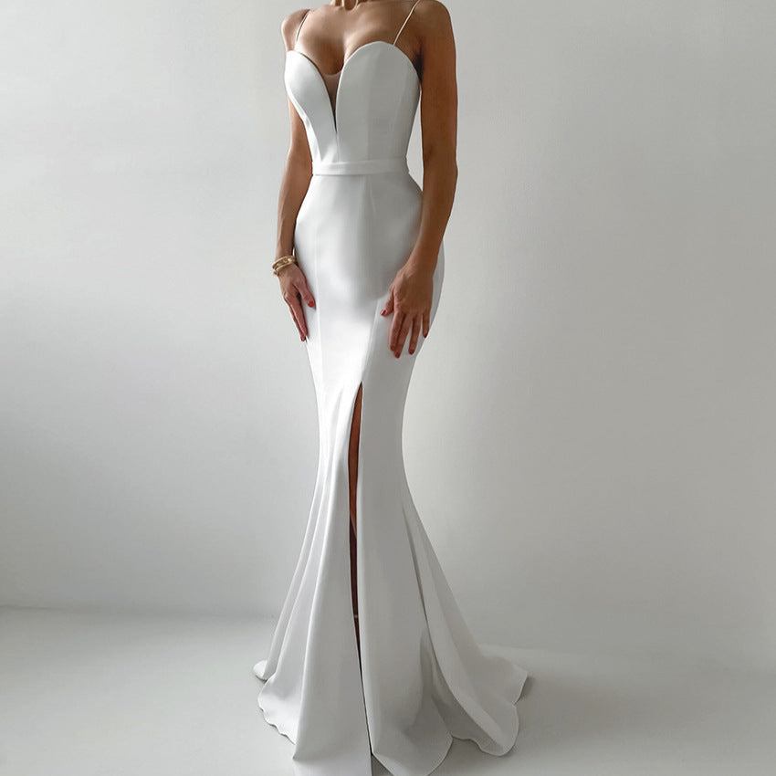 Womens White Sexy Strapless Tube Dress