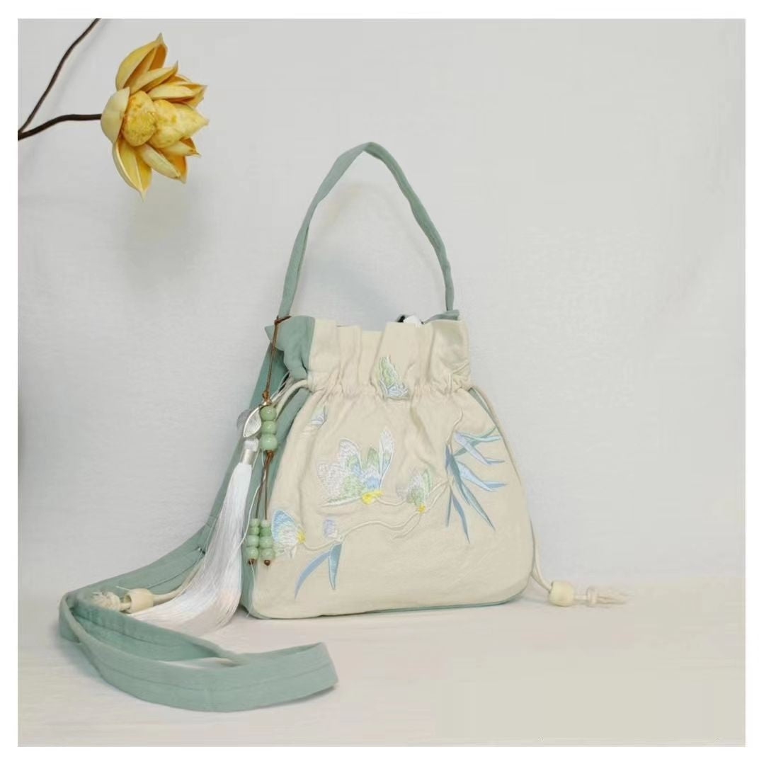 Ancient Style Han Chinese Clothing Crossbody Casual Bag Embroidery