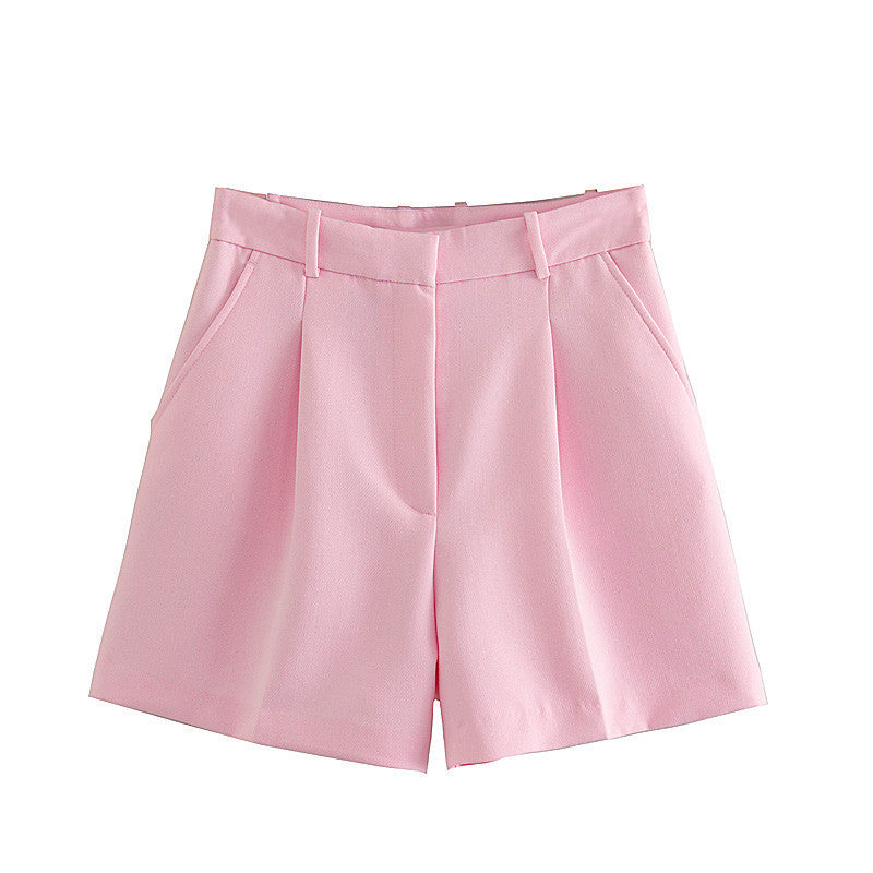Women's Fashionable All-match High Waist Casual Suit Shorts