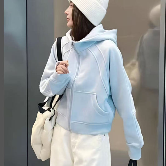 American High Street Design Sense Hooded Fleece Lined Sweater