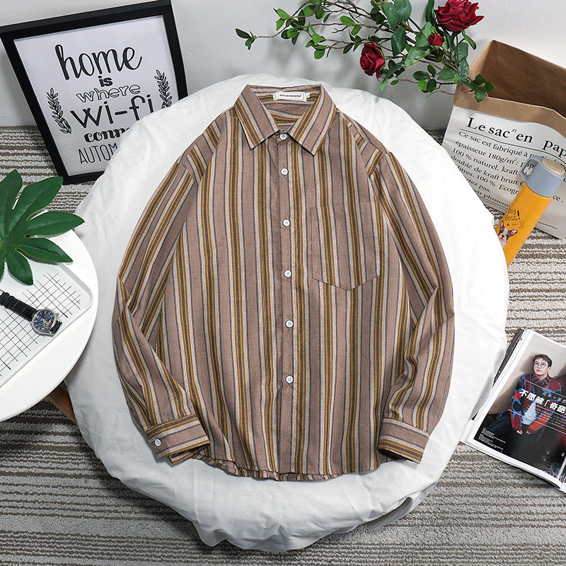 Men's Korean Style Jacket Loose Tide Brand Ins Lapel Shirt