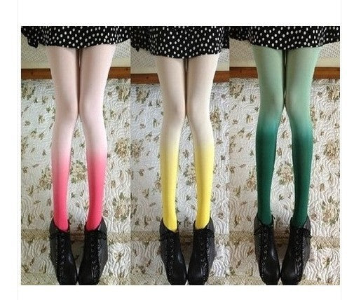 Velvet 120D leggings anti-hook stockings Gradient color pantyhose socks