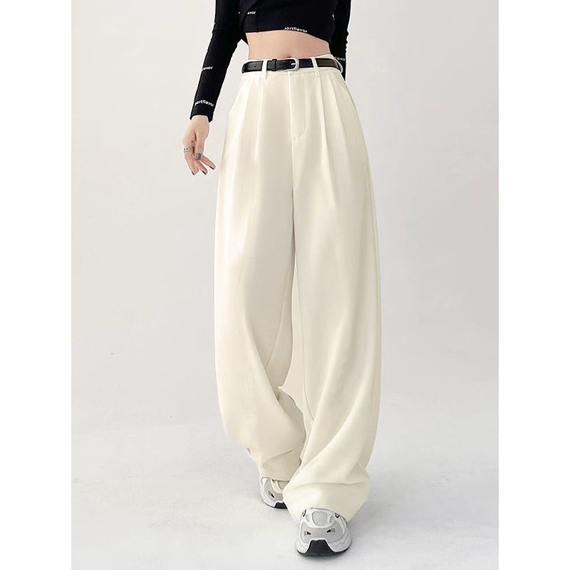 Suit Pants Women's Casual High Waist Loose Wide Legs Trousers
