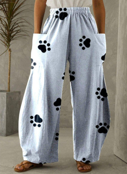 Printed 3D Trendy Irregular Wide-leg Pants