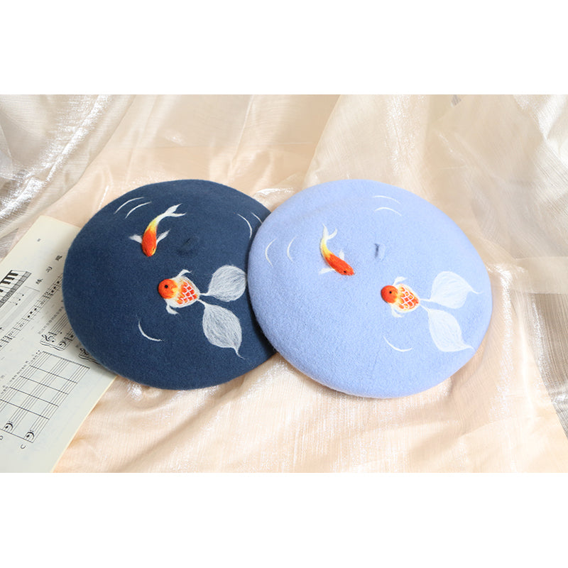 Small Design Wool Felt Beret