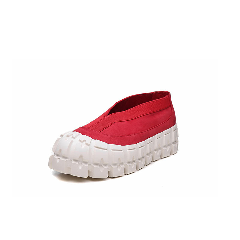 Frosted Baotou Casual Shoes With Platform Soles