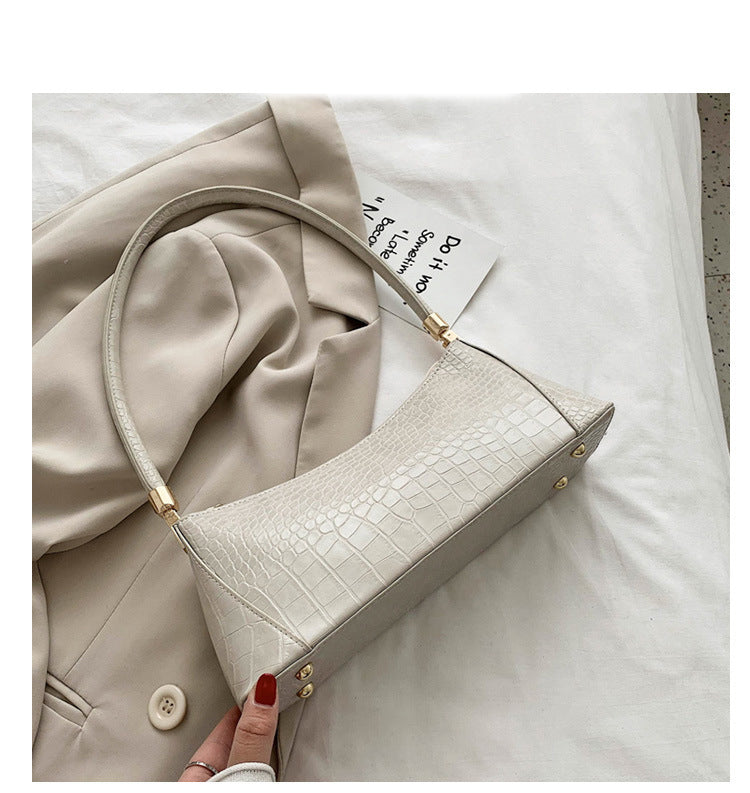 Stone pattern underarm shoulder bag
