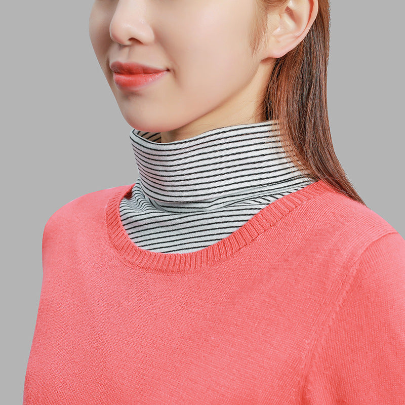 Wild thick decorative black and white fake high collar