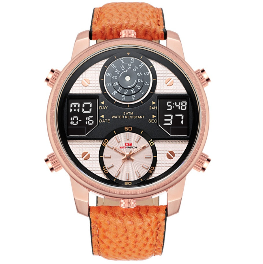 Double display electronic multifunctional quartz