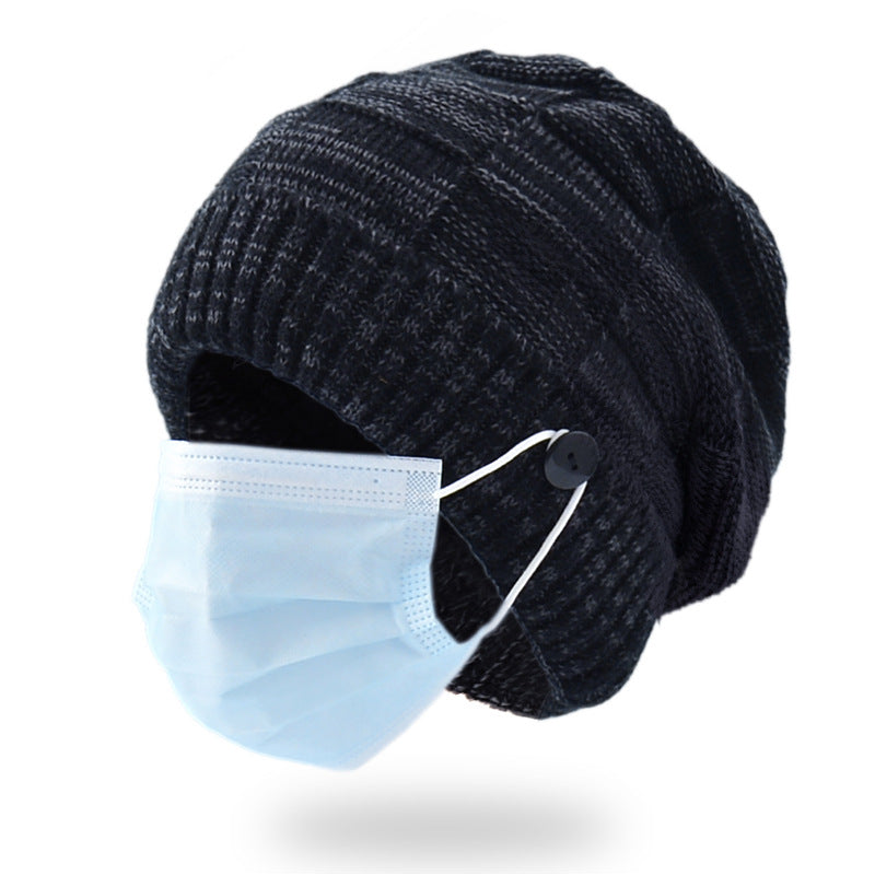 Women's Fashion Flanged Mixed Color Sweater Hat
