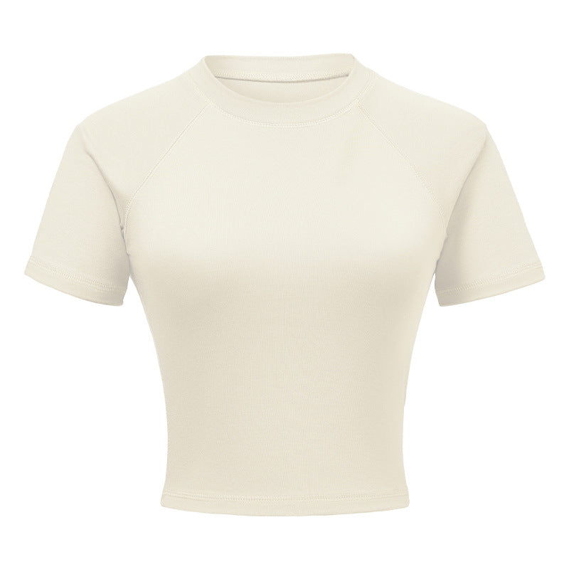 250g Niche Short Hot Girl T-shirt Raglan Sleeve European And American Ins