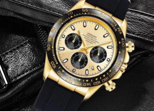 Mechanical-Style Mens Watch With Calenda Quartz Watch