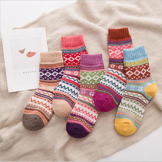 Ethnic wind cashmere socks
