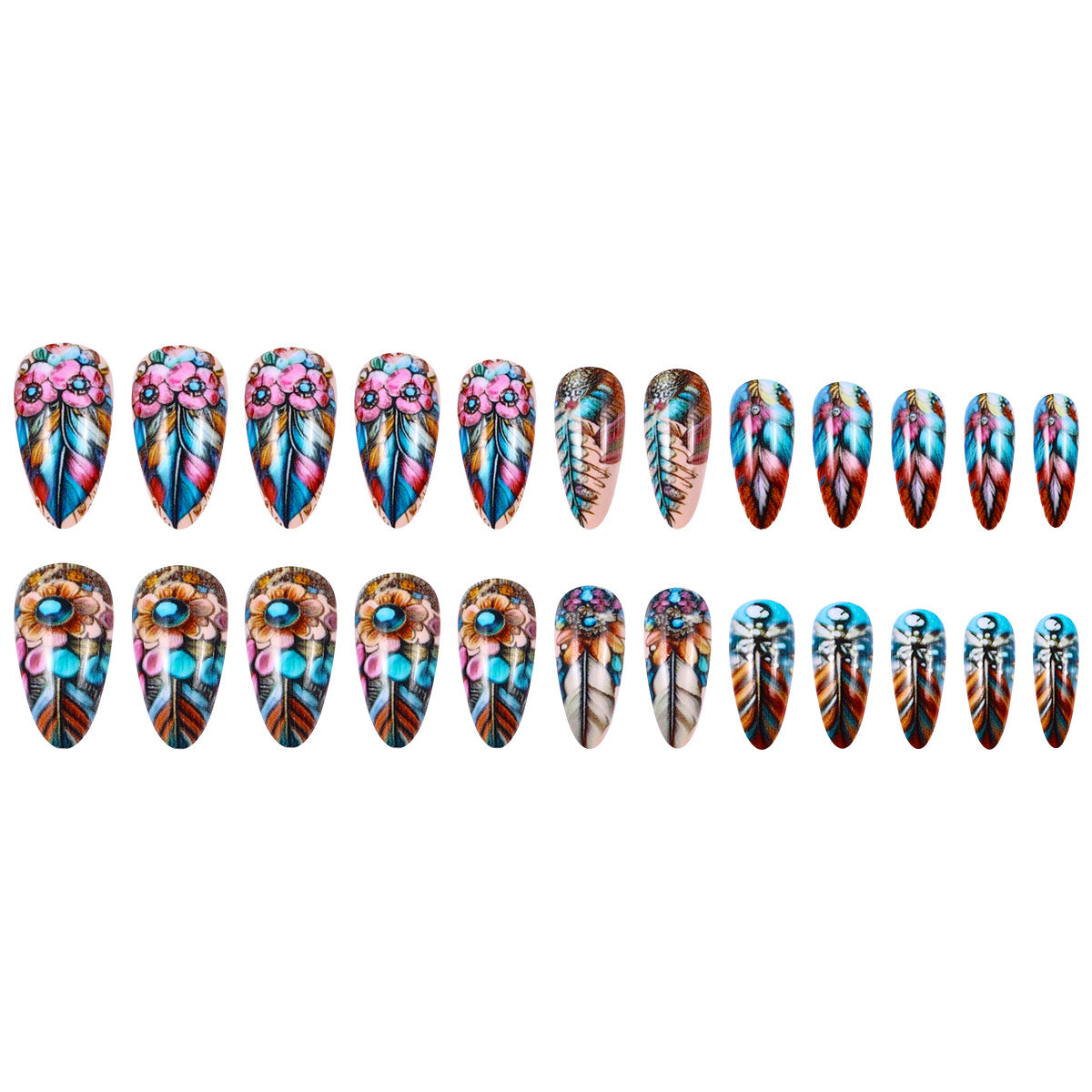 European And American Retro Color Feather Wear Armor