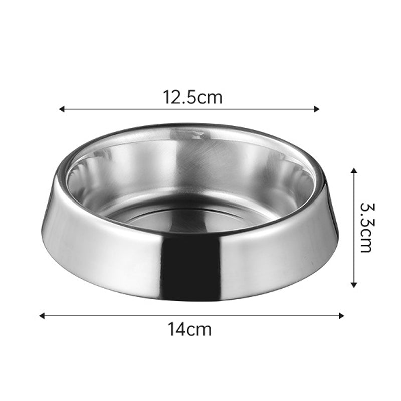 Thick Stainless Steel Bowl For Pets Bite Resistant Anti Spillilent, Anti Fall, Easy To Wash, Non Slip