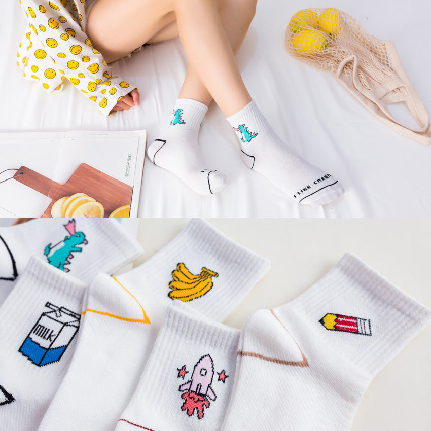 Fruit cartoon tube socks