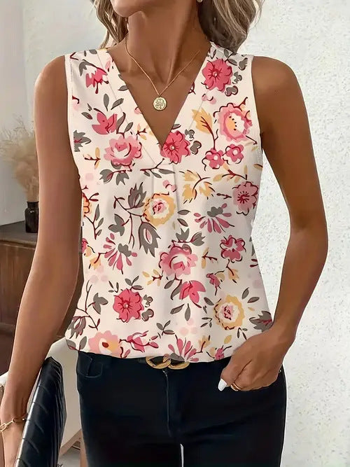 Women's Versatile Minimalist Printed Vest