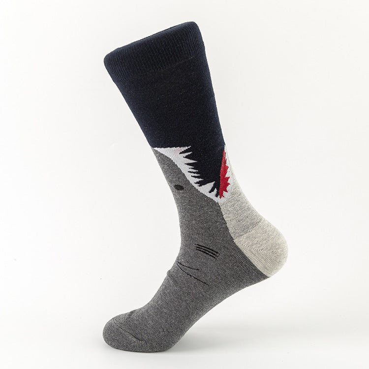 Colorful Mid-calf Couple Casual Cotton Socks