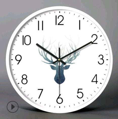Nordic wall clock living room personality creative fashion modern minimalist clock mute home bedroom European art clock