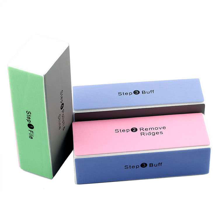 Nail four-sided sponge polishing block