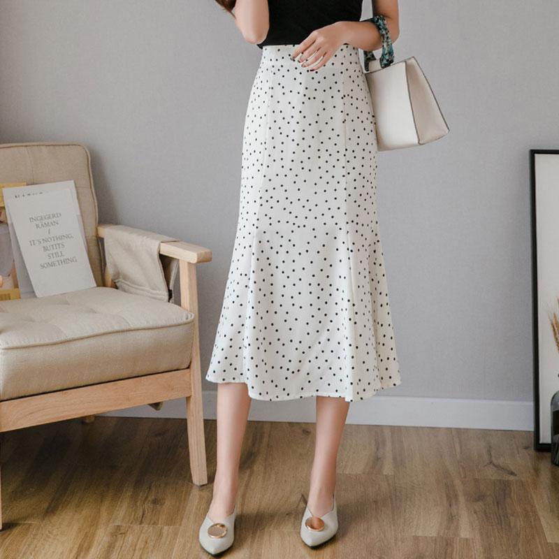 Polka Dot Skirt Women's High Waist