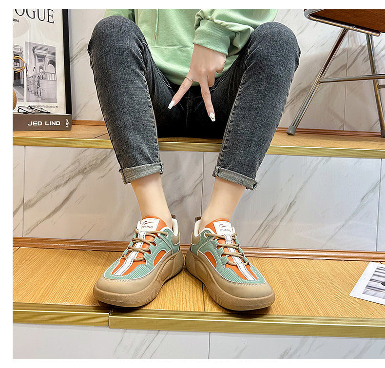 All-matching Women's Casual Flat Shoes Thick Bottom
