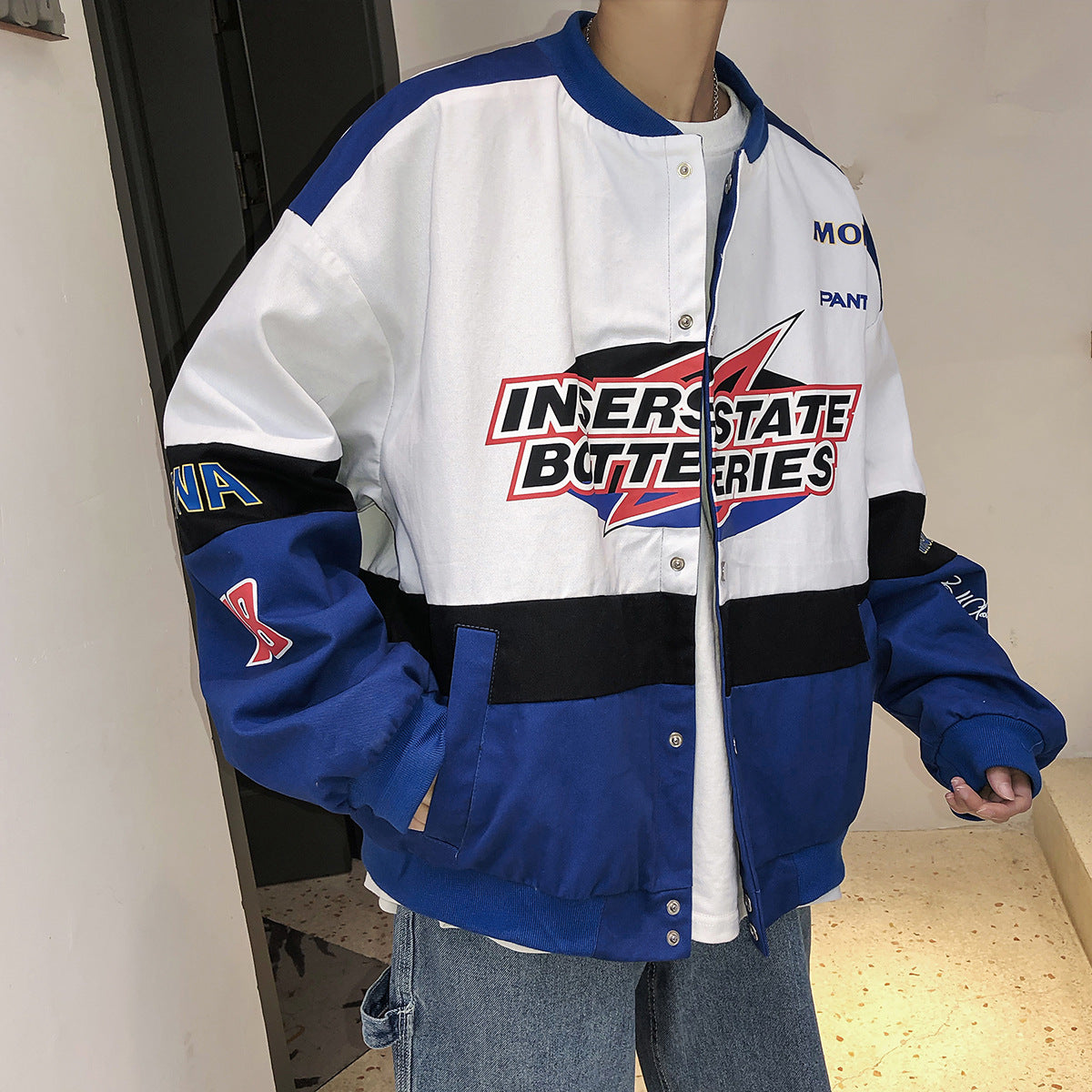 Loose Stitching Printed Stand-up Collar Baseball Uniform