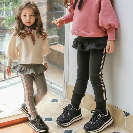Autumn And Winter Leggings Children's Culottes Fake Two