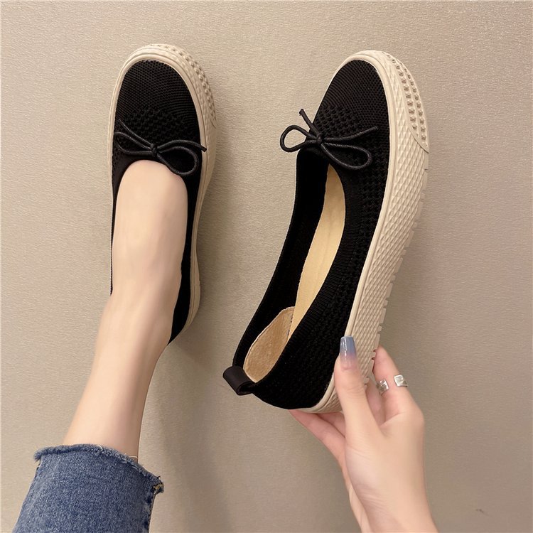 Women's Flat Pumps Bow Ballet Slip-on Shoes