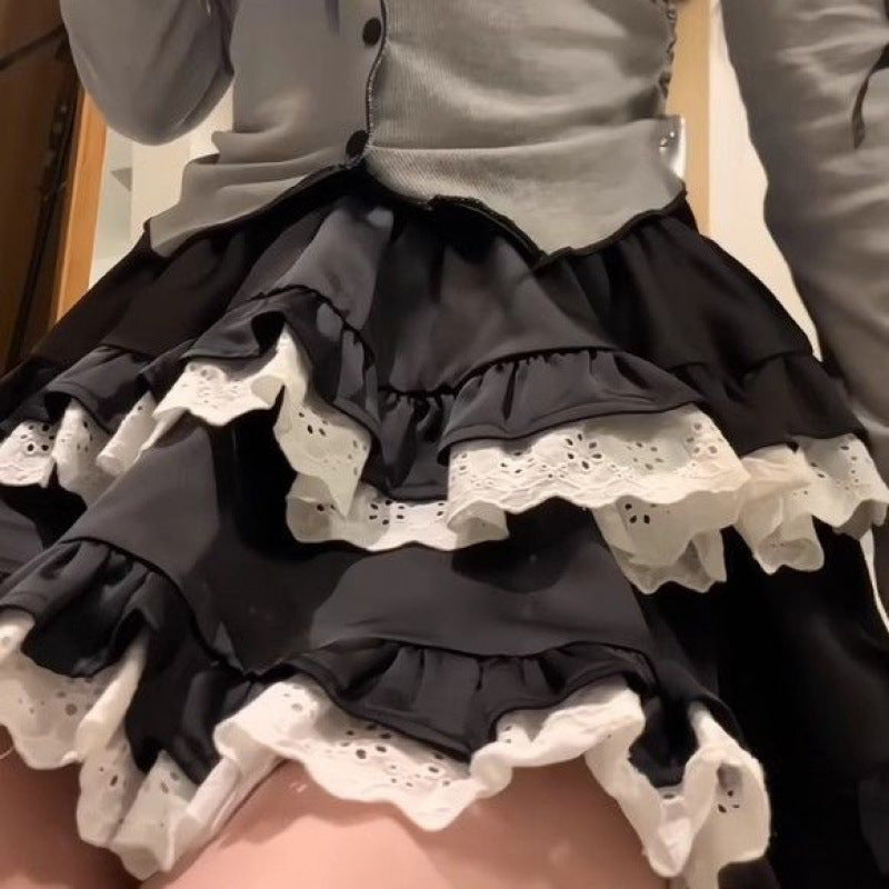 Women's Half-length High-waisted Puff Short Skirt
