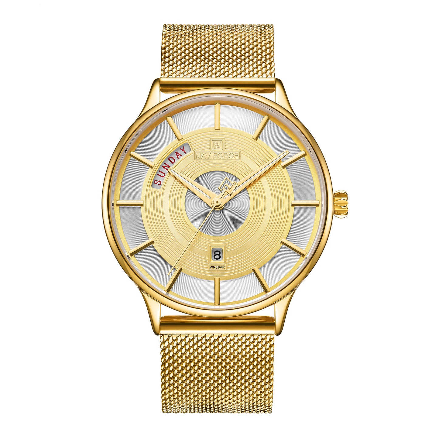 Casual fashion business net with men's watch