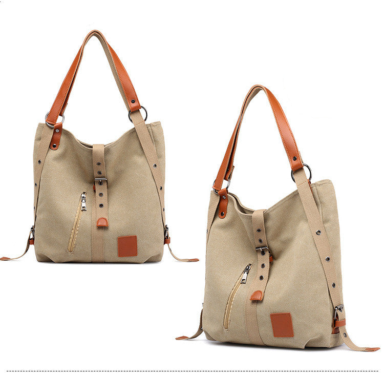 Multifunctional triple bucket oblique backpack