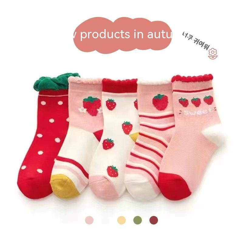 Boy Girls'socks Versatile Student Mid-calf Polyester Socks