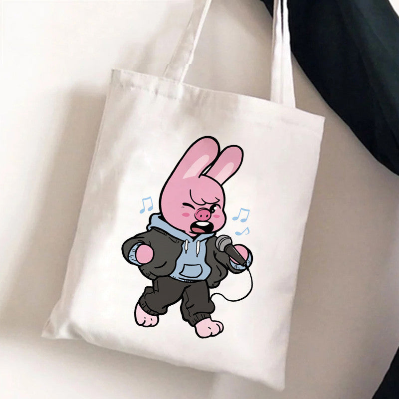 Cute Cartoon Canvas Tutor Lunch Bag