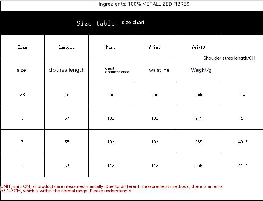 Women's Acrylic Gem Stitched Backless Vest