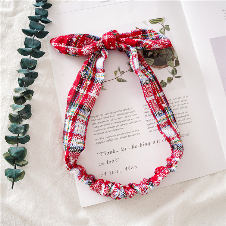 Christmas headband ladies elastic rabbit ears headband