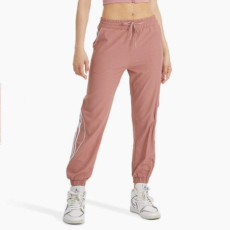 Loose Running Sports Pants Are Thin High-waisted Stretchy And Quick-drying