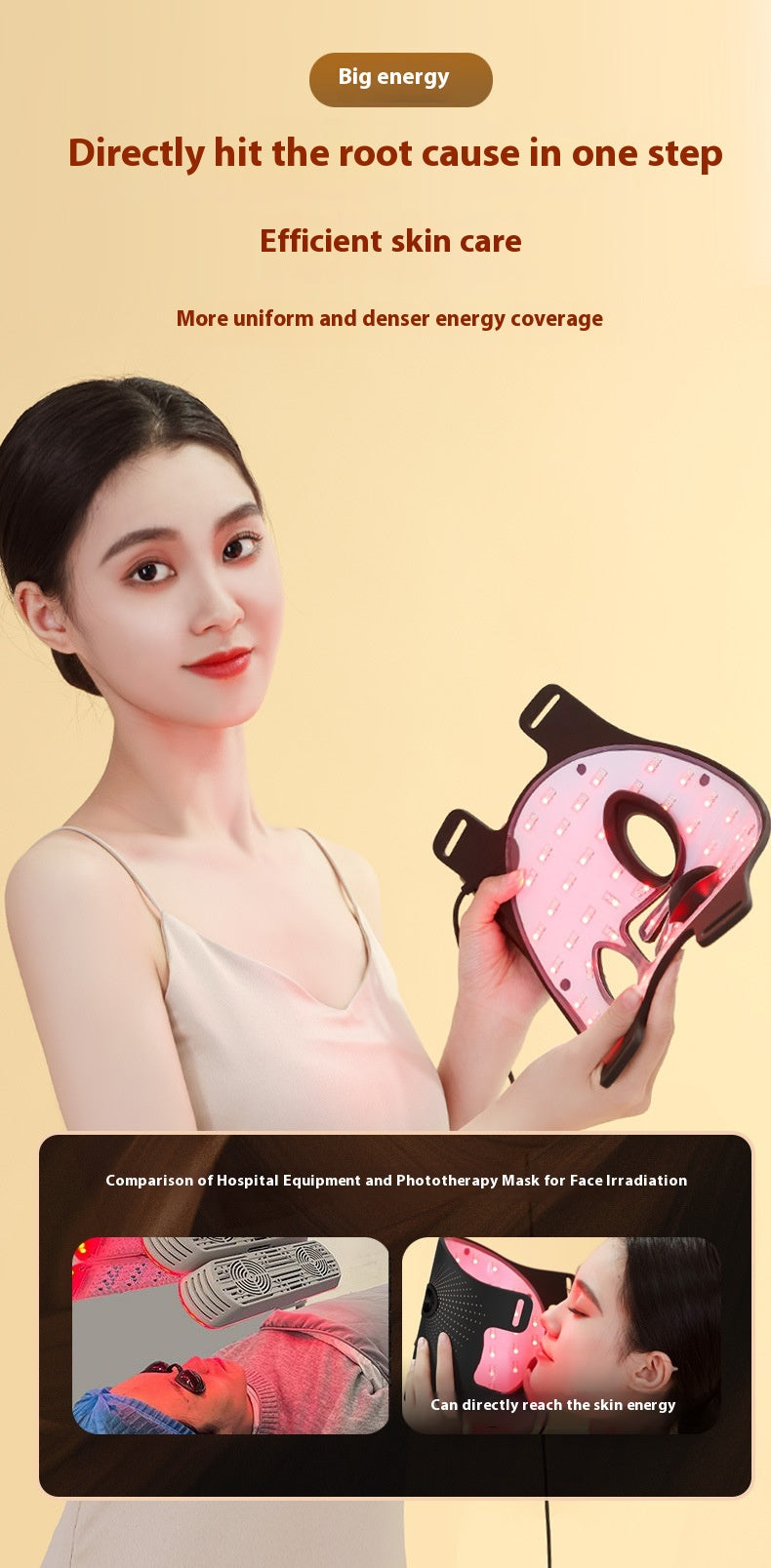 French Pattern Silicone Photon Mask Instrument LED Lamp