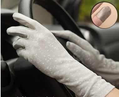 Pure cotton gloves sunscreen sleeve non-slip touch screen